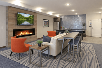 Crossroads at elm creek social hub with coffee bar & resident lounge